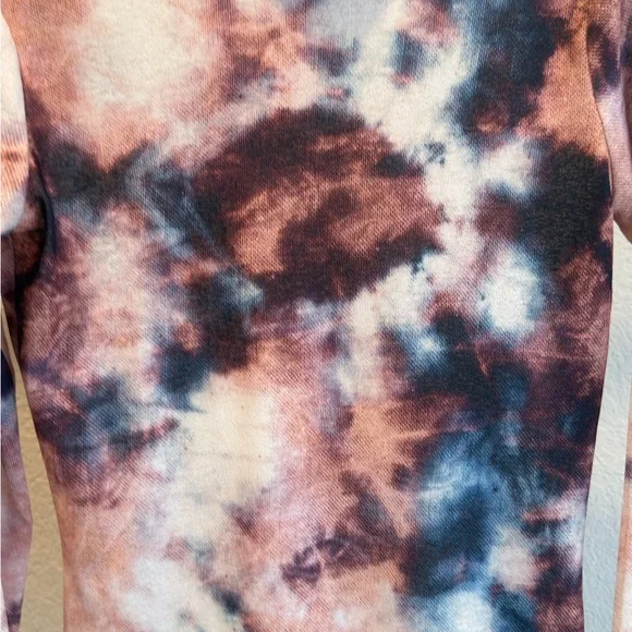 Bardot Tie-Dye Long Sleeve Mesh Top - Picture 4 of 5
